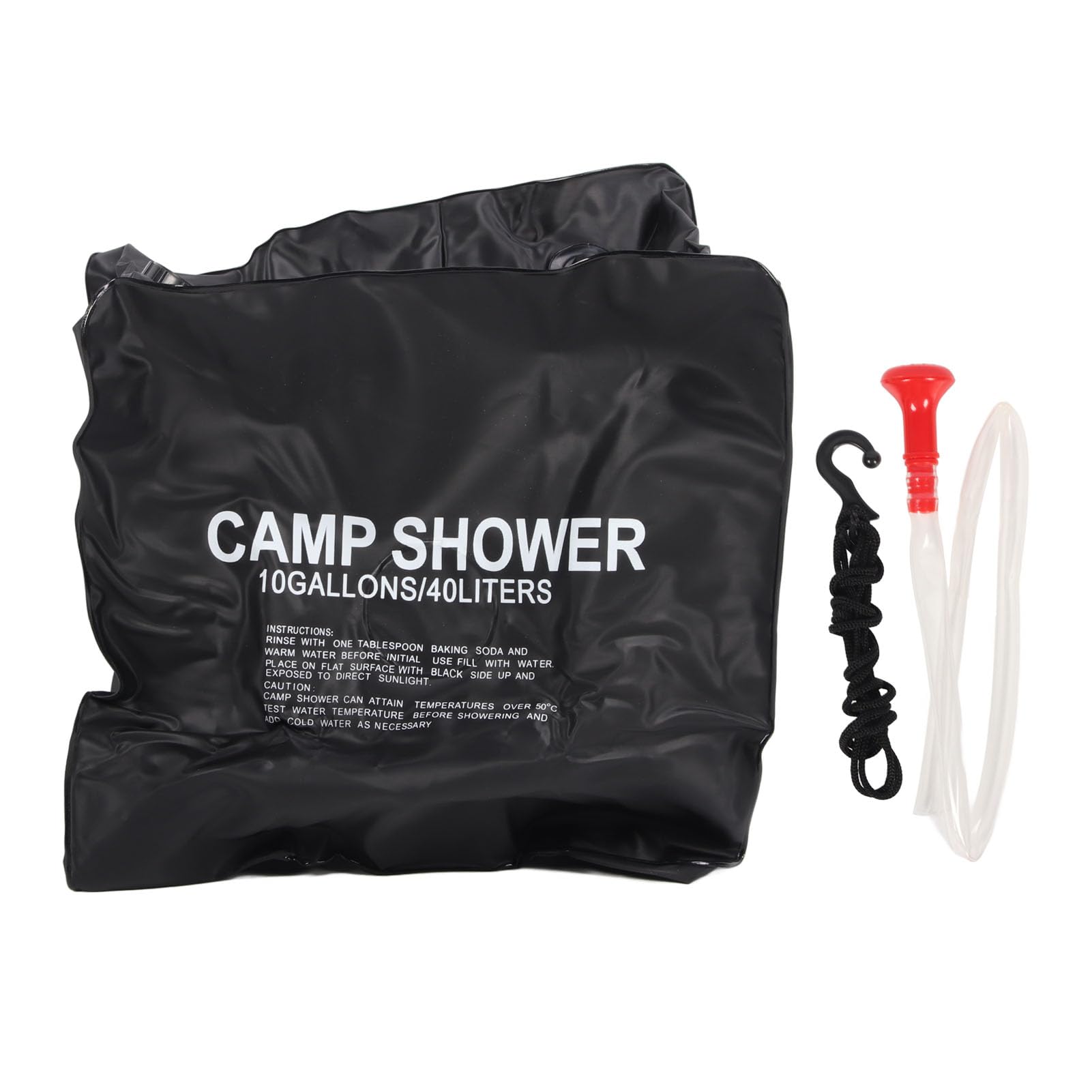 Gsycle Solar Shower Bag for Camping, 40L PVC Thickened Portable Camping Shower Bag Solar Water Heater Camping Shower Pump Camp Shower Kit for Outdoor, Climbing, Hiking