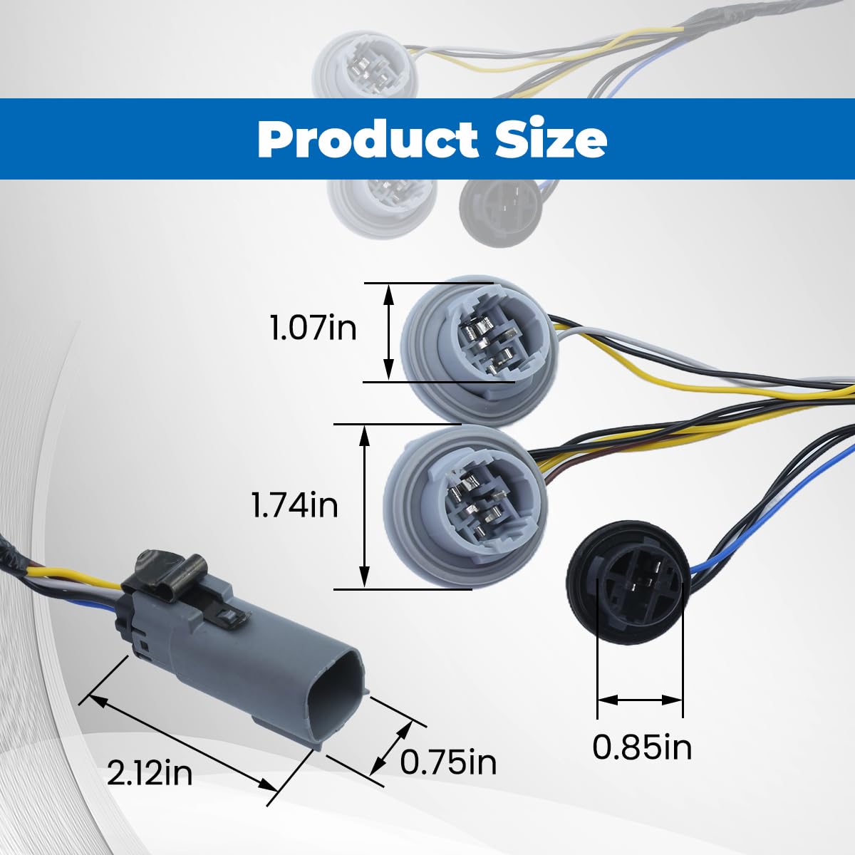 JL3Z-13412-A - Tail Light Wiring Harness Socket Fit Without Bulb - Fits for F-150 2018 2019 2020