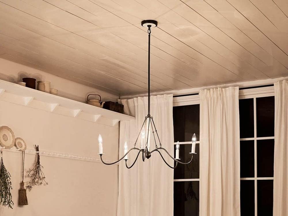 Kichler Freesia 31.2 Inch 5 Light Chandelier in Textured Black