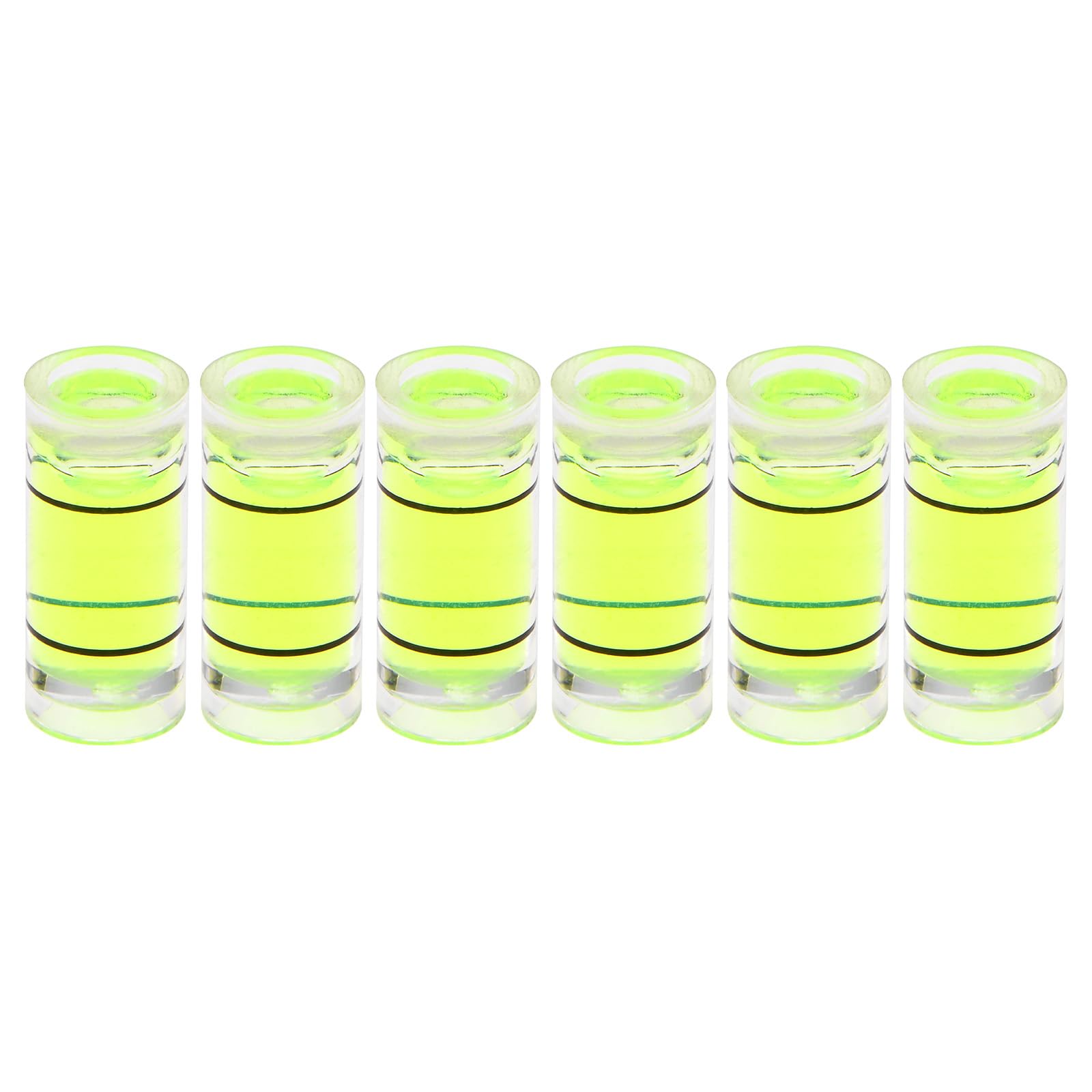 Mini Bubble Levels - 6 Pack PMMA Spirit Vials -17