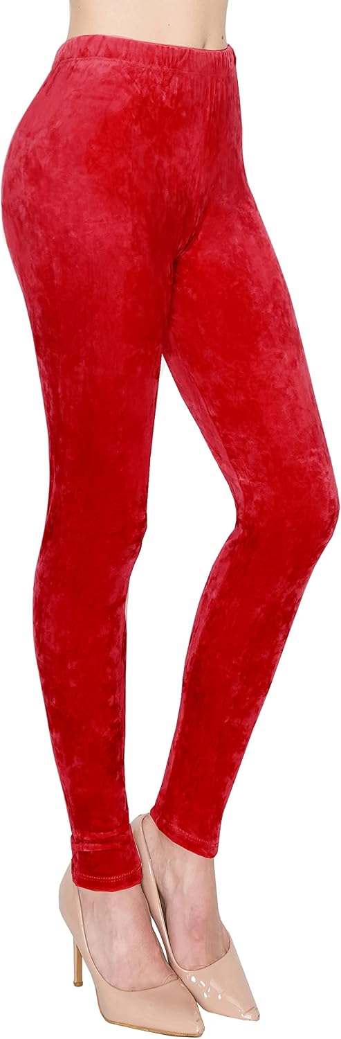 ALWAYS Women Stretch Velvet Leggings 