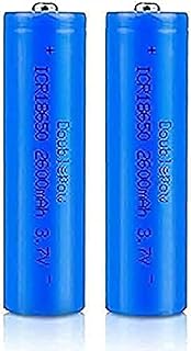 Aa Rechargeable BatteryRechargeable Battery 2 Pieces 3.7V 2600Mah Coin Cell Battery Top Lithium Battery Large Capacity Rechargeable Battery Icr Batteries for Led Flashlight, Headlamp, Doorbells