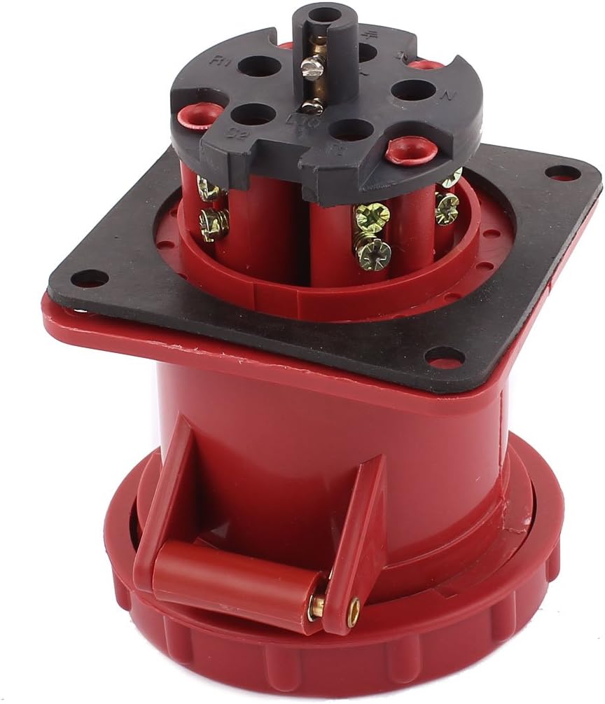 AC 240V-415V Sockets & Socket Sets 63A IP67 3P+N+E 5P Female Industrial Consealing Individual Sockets Straight Socket