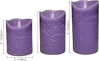 Vista 2 de CANDLE CHOICE Velas sin llama a pilas con temporizador, cera real, pilares LED eléctricos parpadeantes realistas, ciclo diario integrado automático