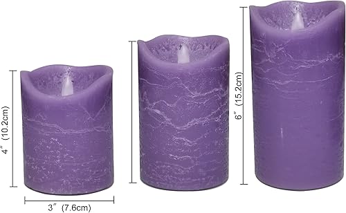 Miniatura 2 de CANDLE CHOICE Velas sin llama a pilas con temporizador, cera real, pilares LED eléctricos parpadeantes realistas, ciclo diario integrado automático