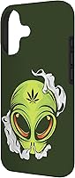 Vista 2 de Alien UFO Cannabis Marijuana Weed Hemp THC Ganja Gift Case for iPhone 17