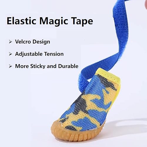 Miniatura 4 de Yagizaai Oscars - Zapatos para perros pequeños y medianos, botas anticaídas para pavimento caliente de verano, protectores de patas transpirables