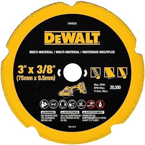 DEWALT Rueda cortada, 3.0 in, con acabado fino, carburo ultra afilado (DW8530)