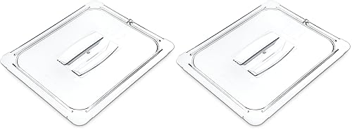 Carlisle FoodService Products 10230U07 StorPlus - Tapa para bandeja de alimentos con mango universal de policarbonato de tamaño medio, transparente