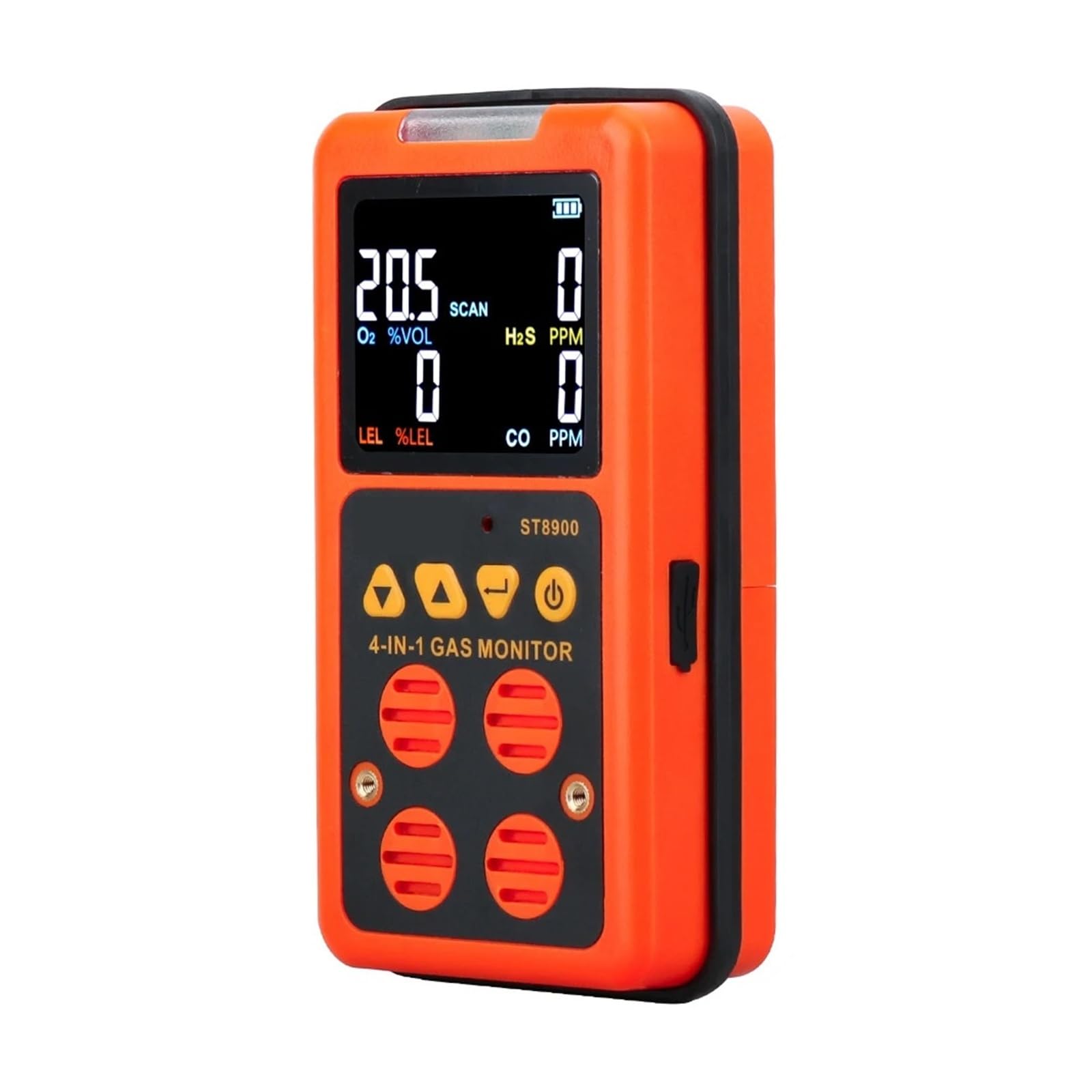 Monitor Detector de Gas múltiple 4 en 1, medidor analizador de Gas Combustible O2, sulfuro de hidrógeno H2S, monóxido de Carbono CO Monitoreo rápido