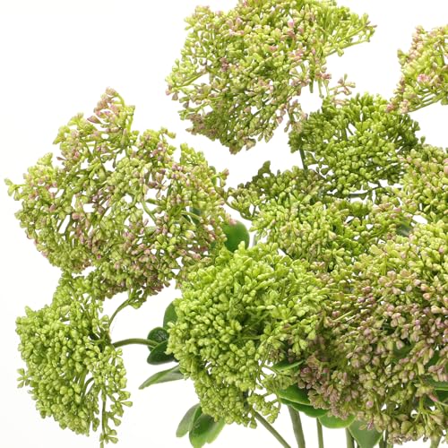 Image of 4 Pcs Artificial Flowers for Decoration, 23 Inch Faux Berry Stems Faux Skimmia Spray with Leaves Fake Flowers for Vase Home Table Floral Arrangement Wedding Decor(Green,Classic)