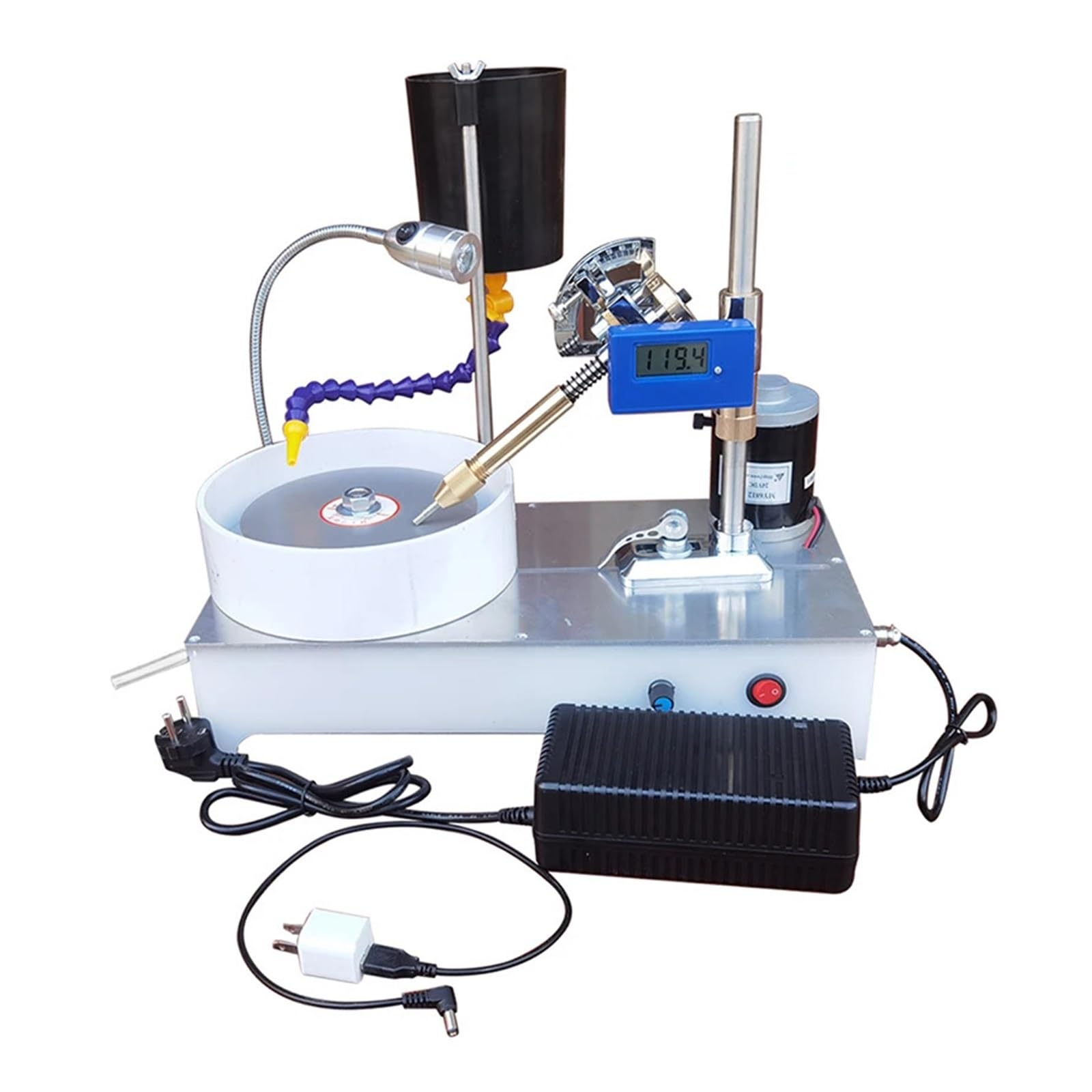 Ewsdsfs Regular 2800Rpm Gemstone Grinding Faceting Machine Faceted Jewelry Polishing Polisher Flat Grinder Lapidary 120W(Regular)