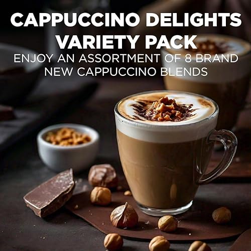 Miniatura 4 de Maud's - Paquete surtido de cápsulas de café capuchino, 56 unidades, 8 sabores variados, cápsulas reciclables de una sola porción  Compatibles con