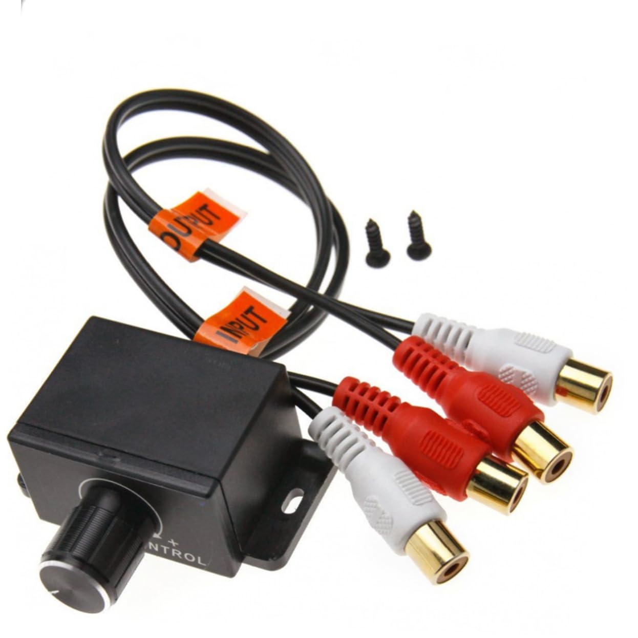 3pcs Car Stereo Amplifier Level Volume Control Knob Connectors Bass Control for Enhanced Audio Cars Easy Installation