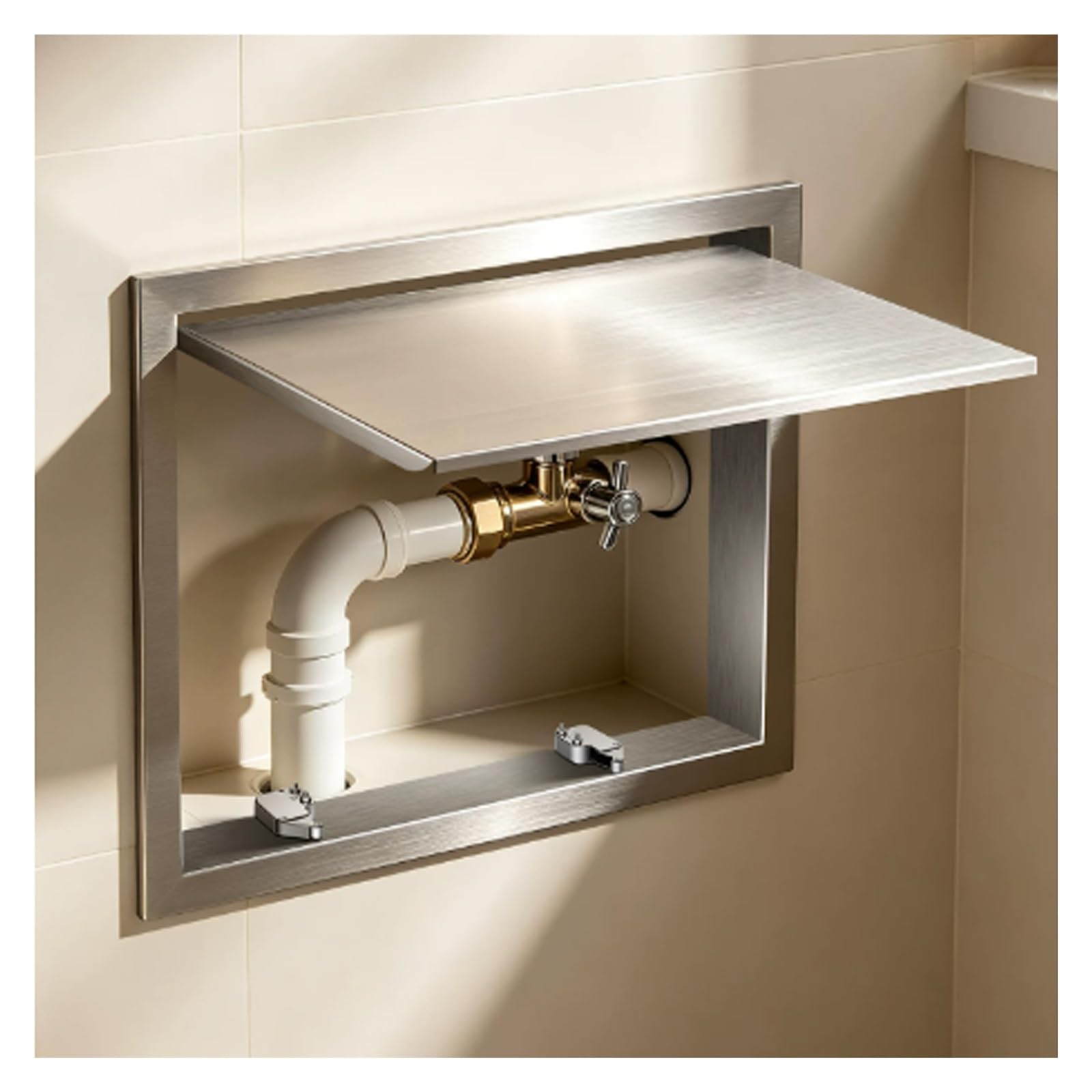 MZZKFC 304 Stainless Steel Access Panel 4 6 8 10 12 14 16 18 20 22 24 26 28 32in，Push-to-open Inspection Hatch, ﻿Customizable Small Access Door for Basement(20x20cm/8x8in)