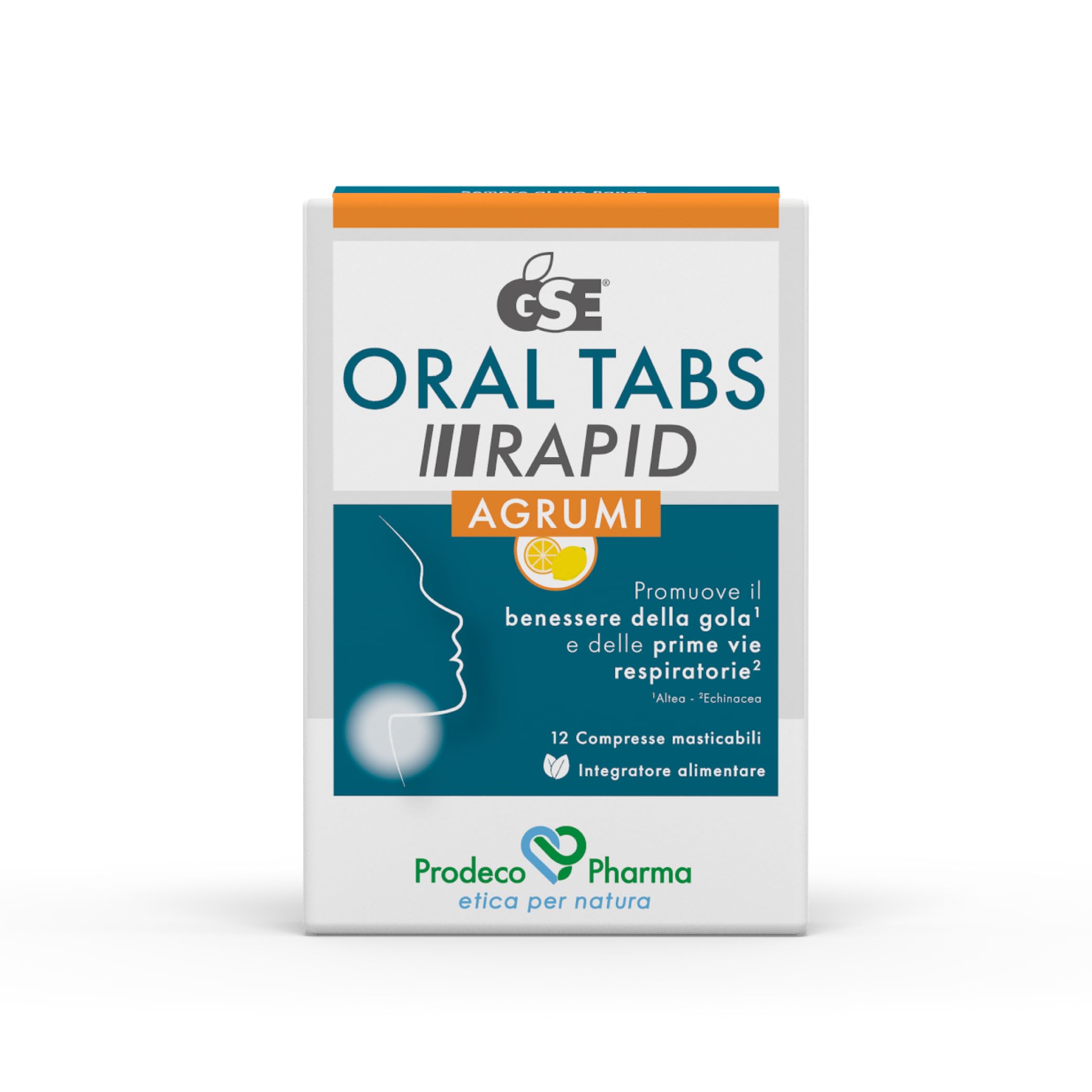 Prodeco Pharma GSE ORAL TABS 12 Compresse Masticabile Gusto Agrumi