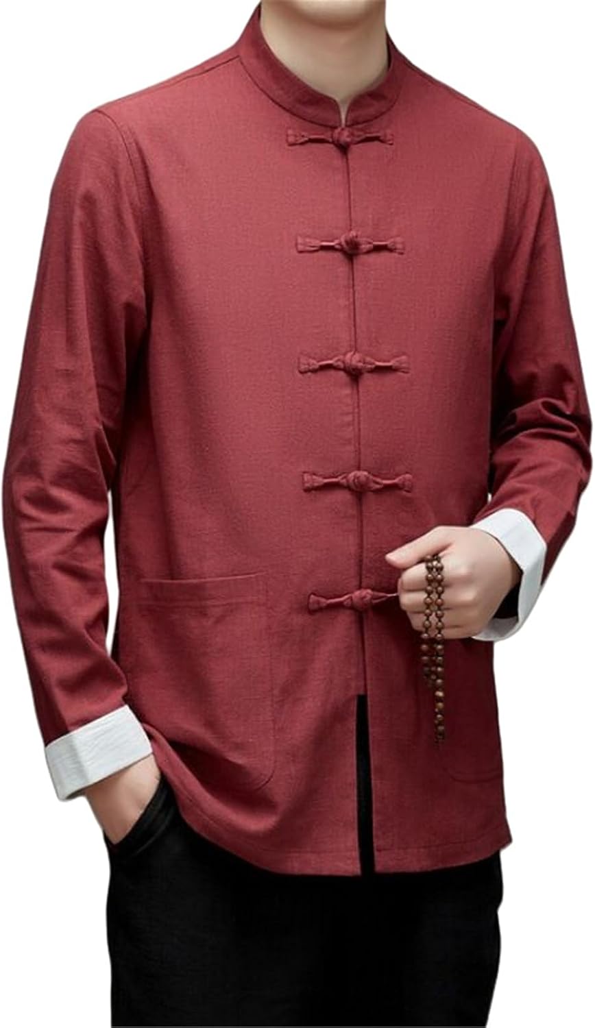 Men's Summer Tang Suit in Cotton Linen Casual Chinese Style Top