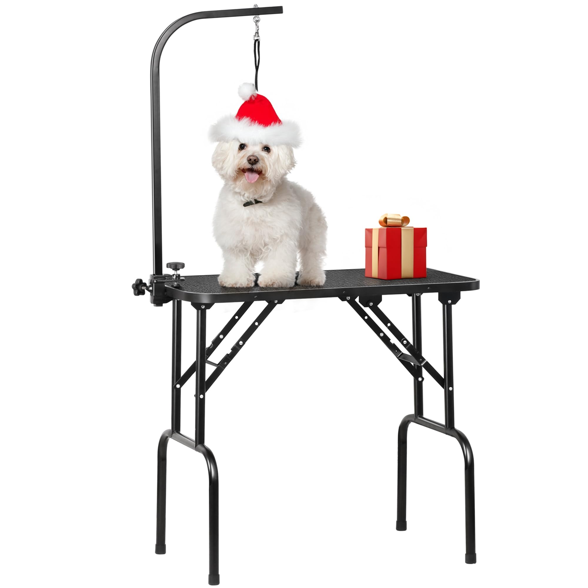 Yaheetech 32'' Portable Pet Grooming Table Collapsible Dog Grooming Table for Small Dog/Cat Beauty Trimming Table w/Adjustable Arm/Loop Noose