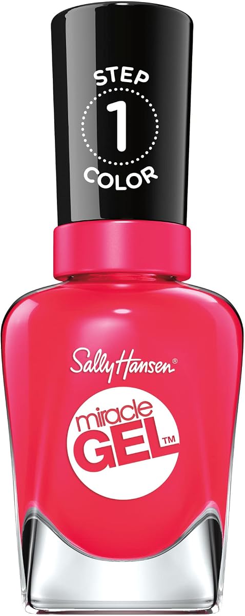 Esmalte de uñas Miracle Gel de calidad de salón | Fórmula tipo gel, sistema de dos pasos, no necesita luz ultravioleta, larga duración | Opaco, Brillante | 329 Tanque Rosa | Color de uñas rosa rojizo