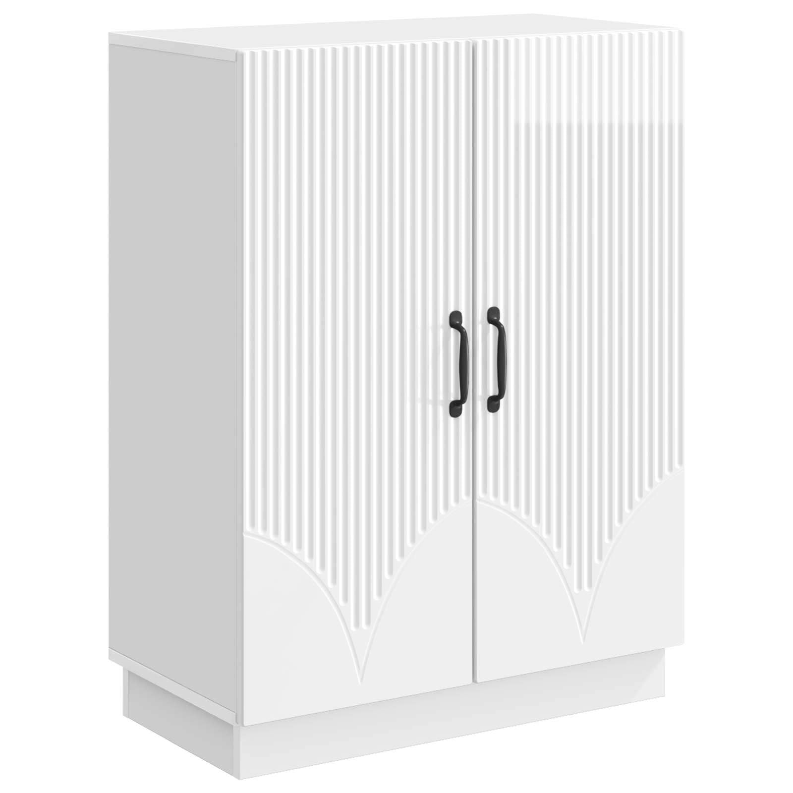 Moderno armario auxiliar lacado en blanco para comedor elegante