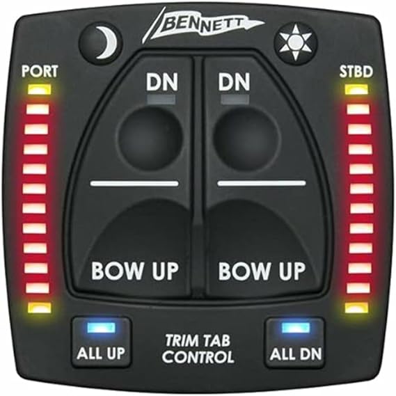 Bennett Trim Tabs BENOBI9000H Control مع أضواء المؤشر للأنابيب الهيدروليكية