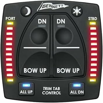 Bennett Trim Tabs BENOBI9000H Control مع أضواء المؤشر للأنابيب الهيدروليكية
