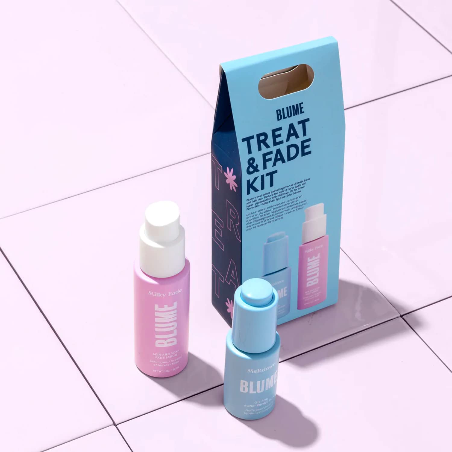 Blume Treat & Fade Acne Skin Care Set - 2-Step Acne Scar Treatment & Dark Spots Face Care - Meltdown Face Oil & Milky Fade Vitamin C Serum - Helps Brighten Complexion & Repair Barrier (2 Count) - Image 8