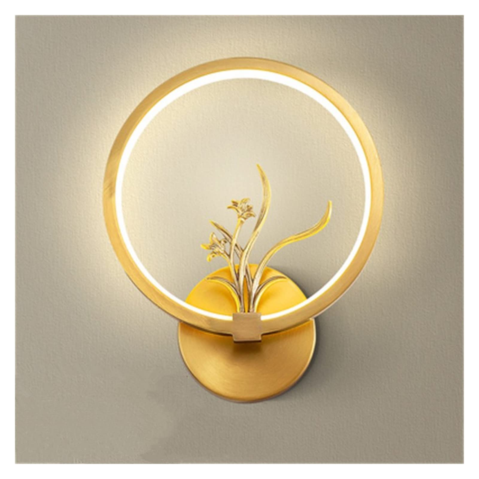 ZTCHSENZT Wall Sconces, Modern Wall Sconce, Modern LED Copper Wall Lamp - Living Room Background Wall Lamp Stair Corridor Bedroom Bedside Wall Lamp Indoor Lighting,E-Warm White (2700-3500K)