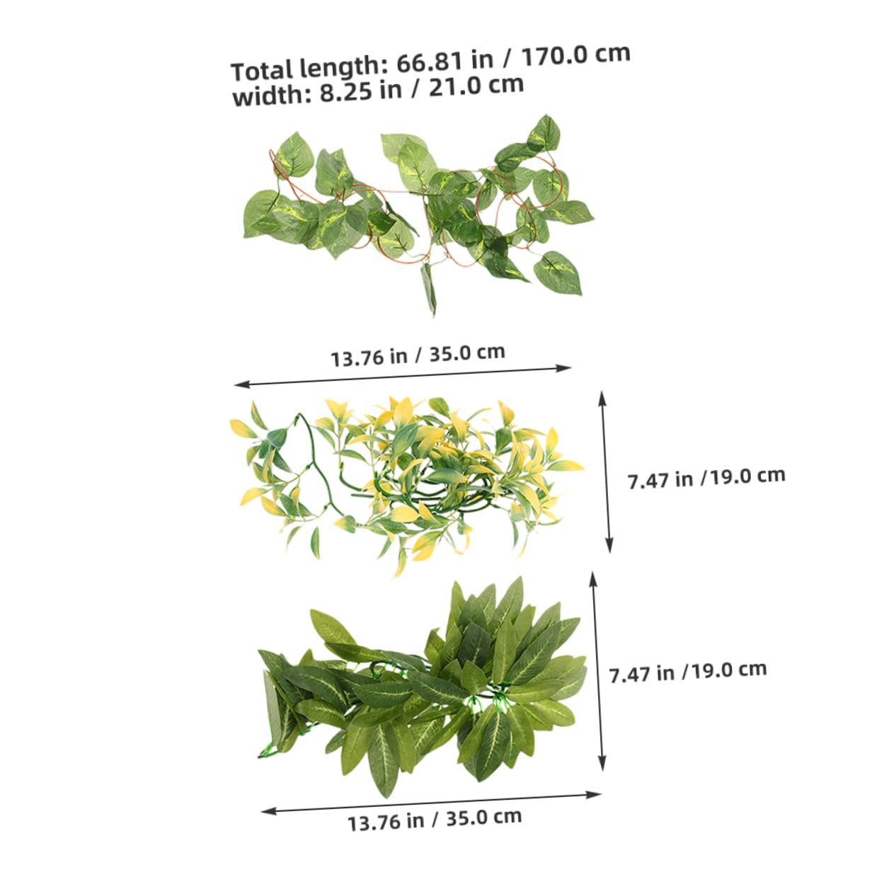 Hemobllo 6piezas Decoración de Plantas de Reptiles para Terrarios Enredaderas Colgantes Artificiales de Plástico para Decorar Terrarios de Serpientes