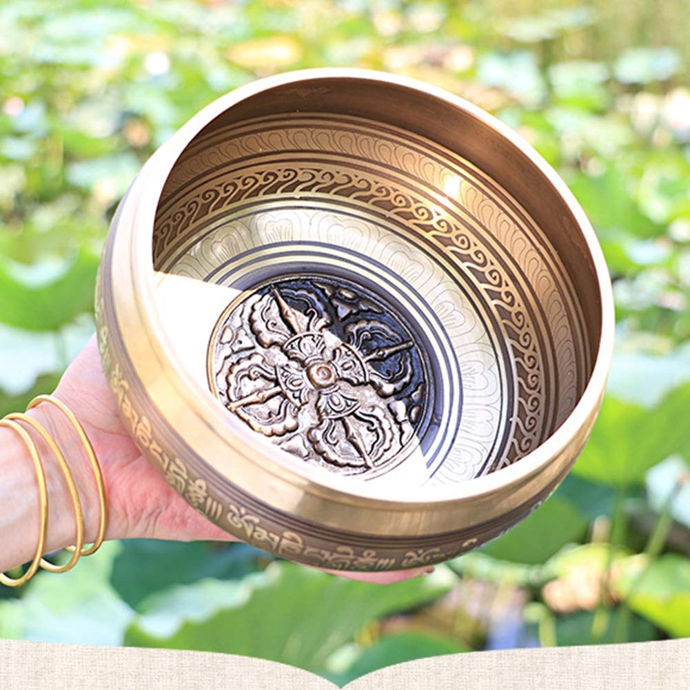 Set di Campane tibetane in Lega, Regalo Fatto a Mano, per Meditazione, rilassamento e Yoga