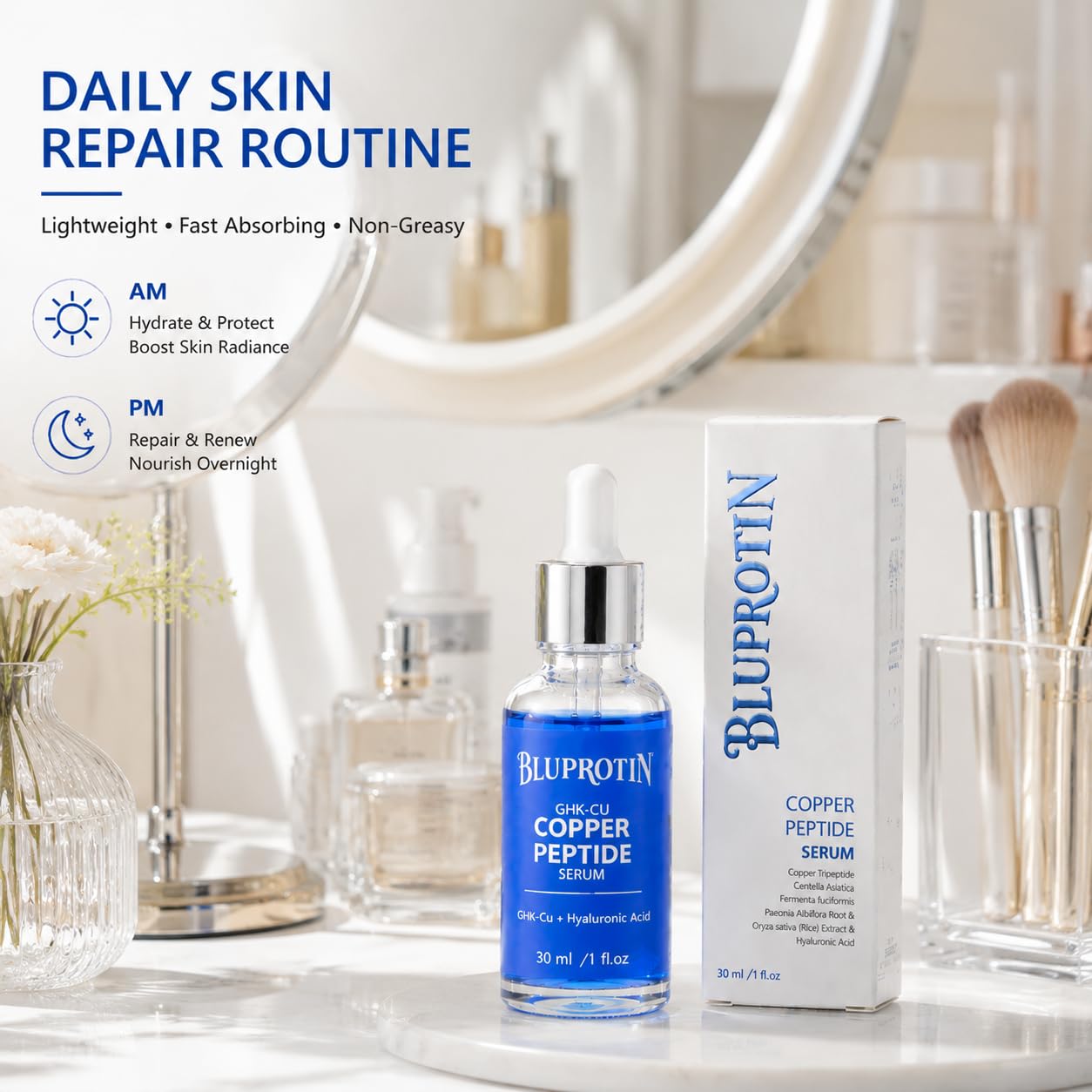skin perfection ghk cu copper peptides serum for Face 1% GHK-Cu, Anti-Aging, Hair & Scalp .5 oz This way you get the freshest product that will stay active for you for the longest time Skin Perfection Copper Peptide Serum