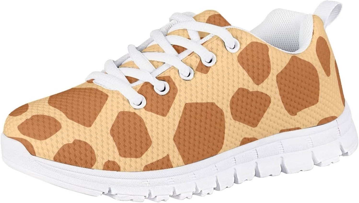 Kids Running Shoe Lace-Up Mesh Sneakers for Boys Girls Breathable Sports Shoes
