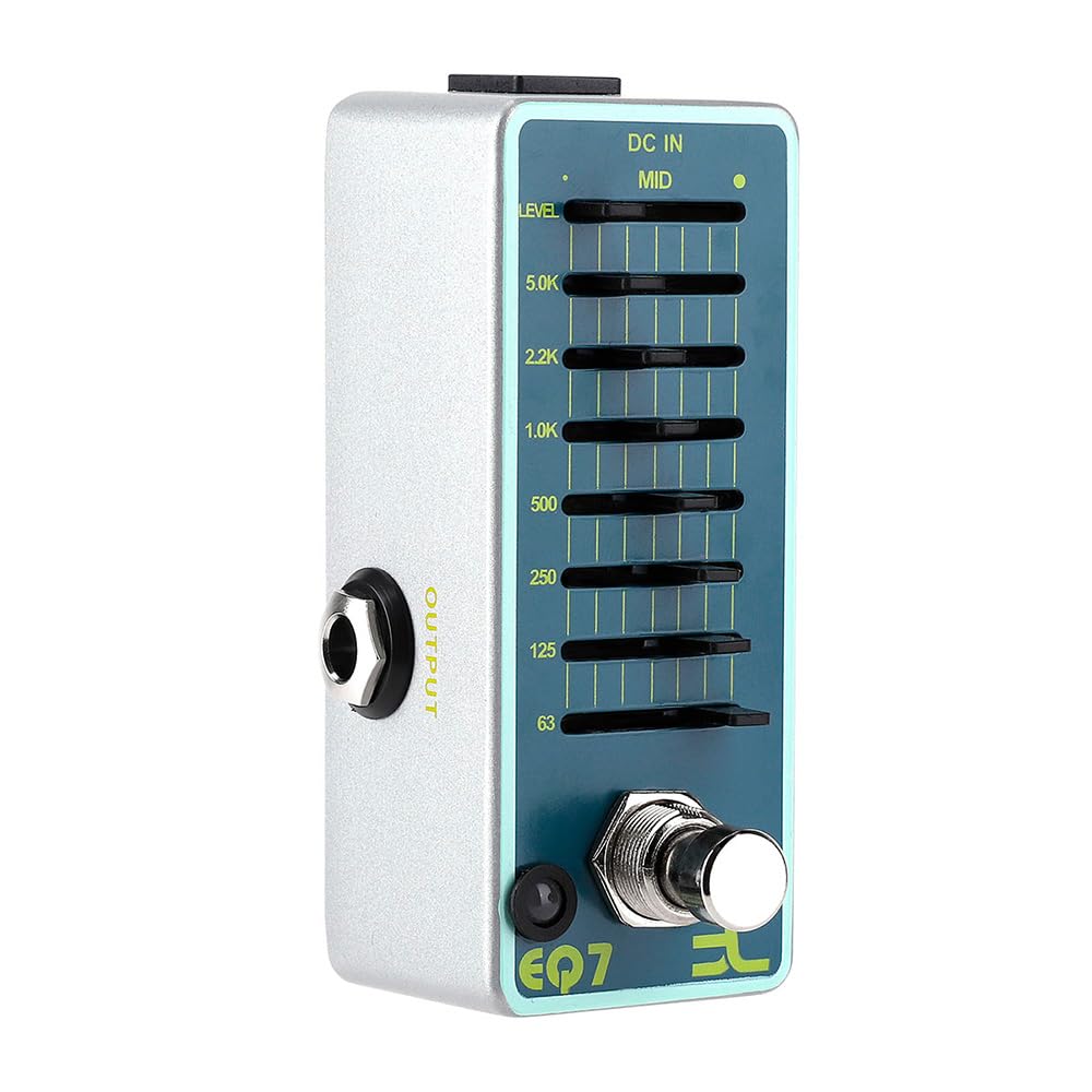 EX EQ7 Equalizzatore di Chitarra Effetto Pedale Equalizzatore a 7 Bande Shell in Metallo Completo True Bypass