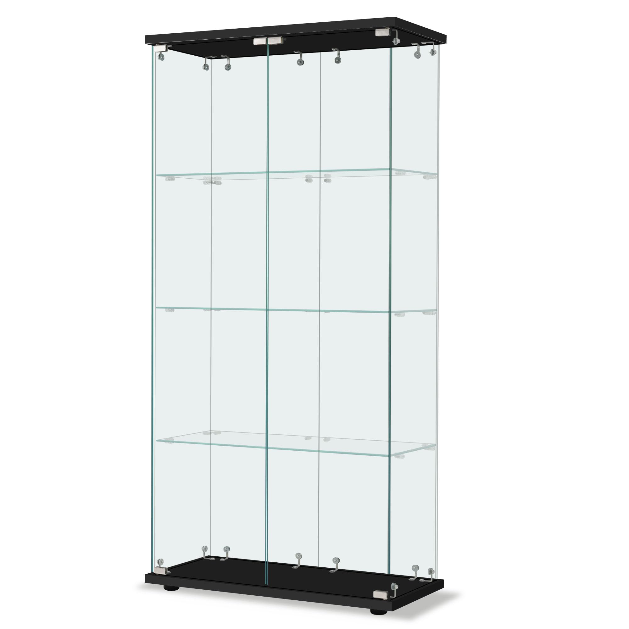 Amazon.co.jp: SOFTSEA 全面ガラスディスプレイキャビネット 両扉 大型