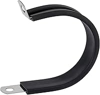 Vista 4 de ISPINNER Paquete de 12 abrazaderas de cable de acero inoxidable acolchadas de goma de 1 pulgada, abrazadera de manguera, abrazadera de tubo