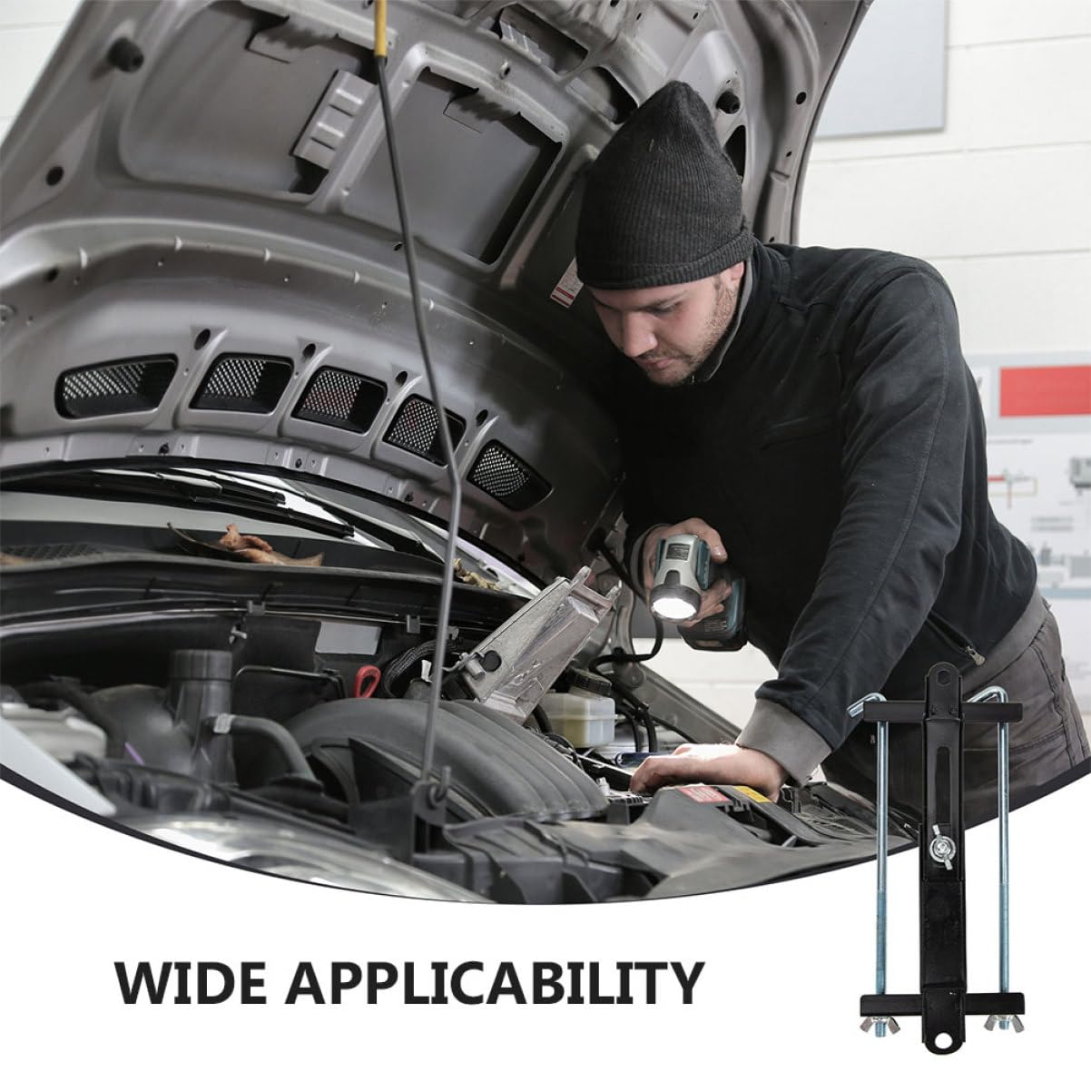 Sosoport 2 pièces Support de Batterie Réglable pour Voiture Fixation Sécurisée des Batteries Auto Compatible avec Divers Modèles et Marques de Véhicules