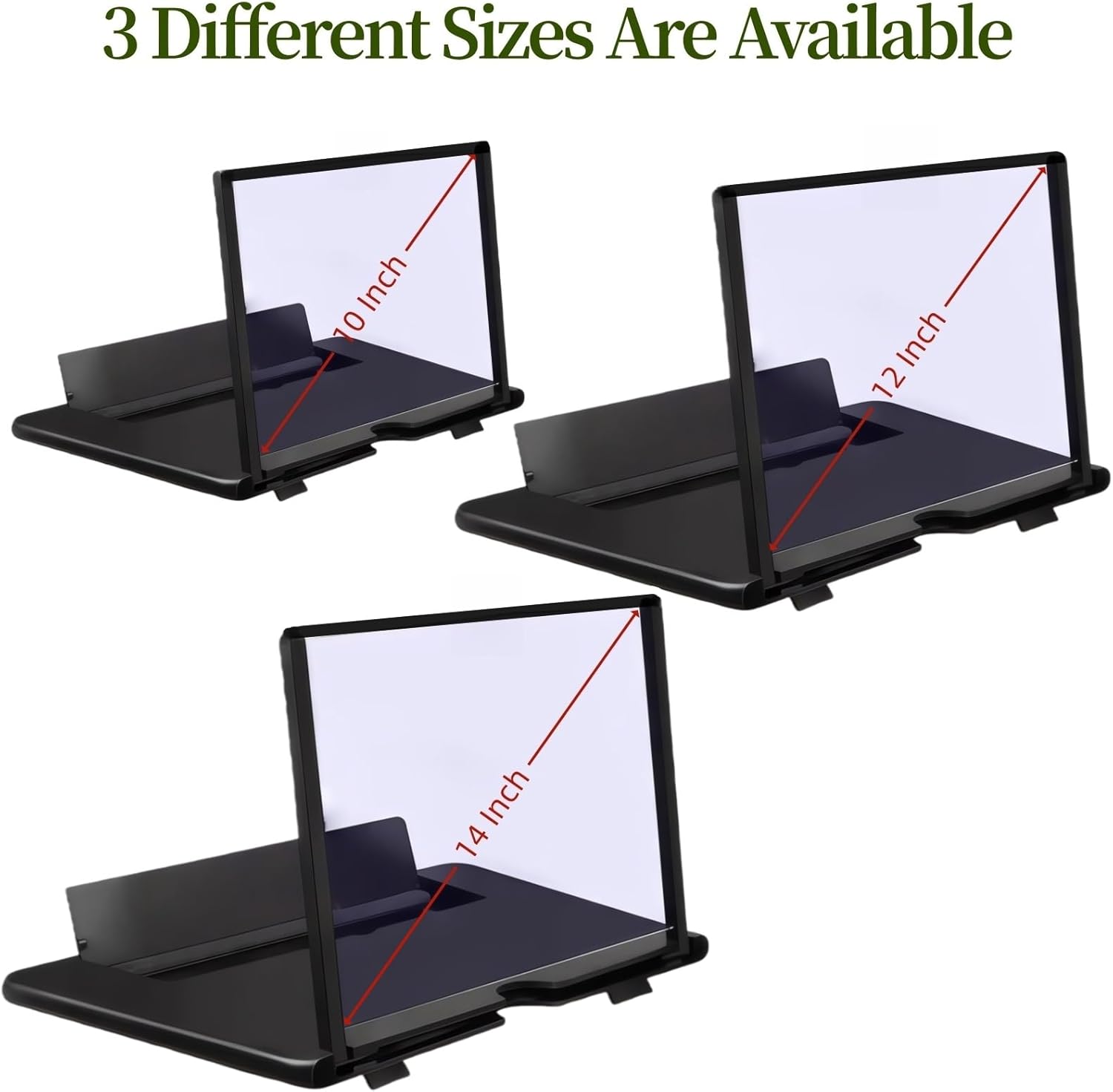 Screen Magnifier with Stand – Foldable Smartphone Amplifier for All Phone, Ultra HD Mobile Phone Magnifier, Upgrade Your Bedside & Travel Entertainment to a Personal Mini Theater (14 Inch)