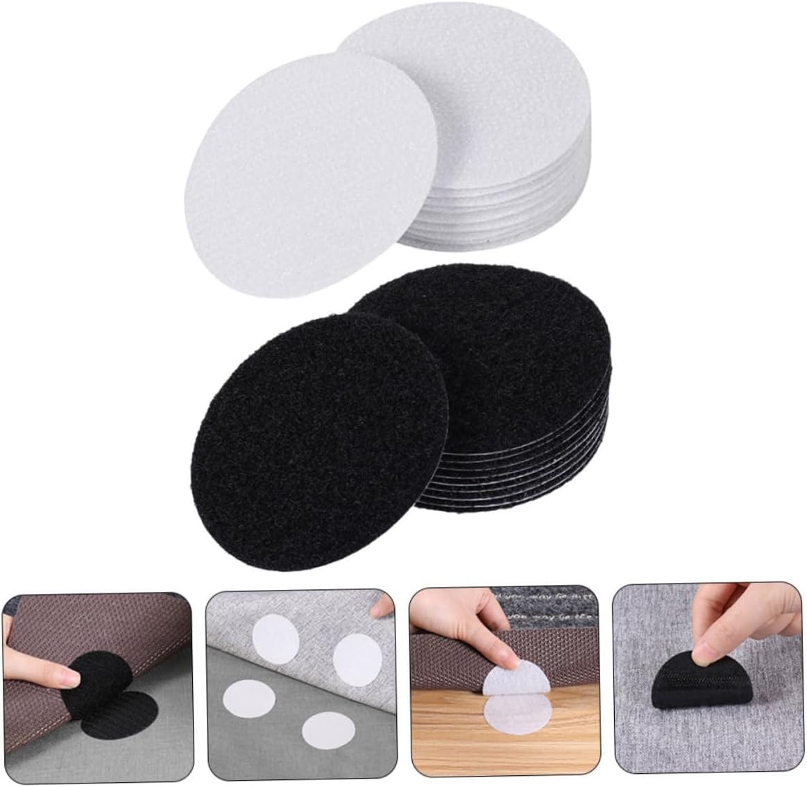 STOBOK 40pairs Sticky Fixing Tape Hook and Loop Sticker Home Furniture Fixing for Sofa Carpet
