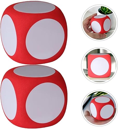 Miniatura 8 de NUOBESTY 4 dados de espuma gigantes, dados de borrado en seco, dados de izquierda y derecha, dados gigantes, dados grandes para escribir, juego