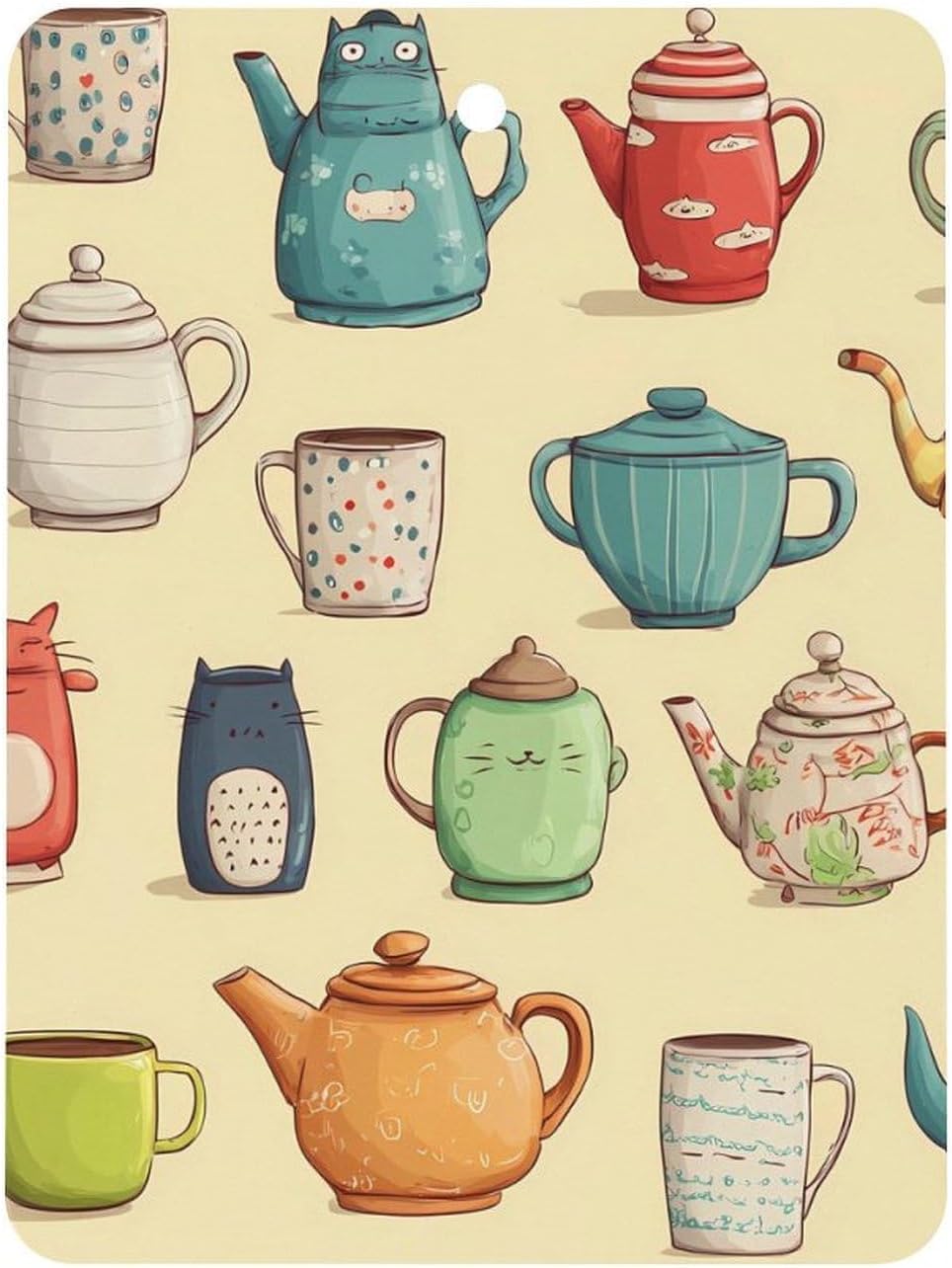 Tea Cup Teapot Coffee Car Air Freshener Hanging Aromatherapy Tablets for Car Accessories Square