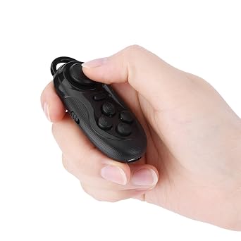 Zerone Wireless Gamepad, Wireless Remote Controller Selfie Camera Shutter Wireless Mouse Gamepad 3D VR Glasses Remote Control Compatible with IOS Android PC TV Box (Black)