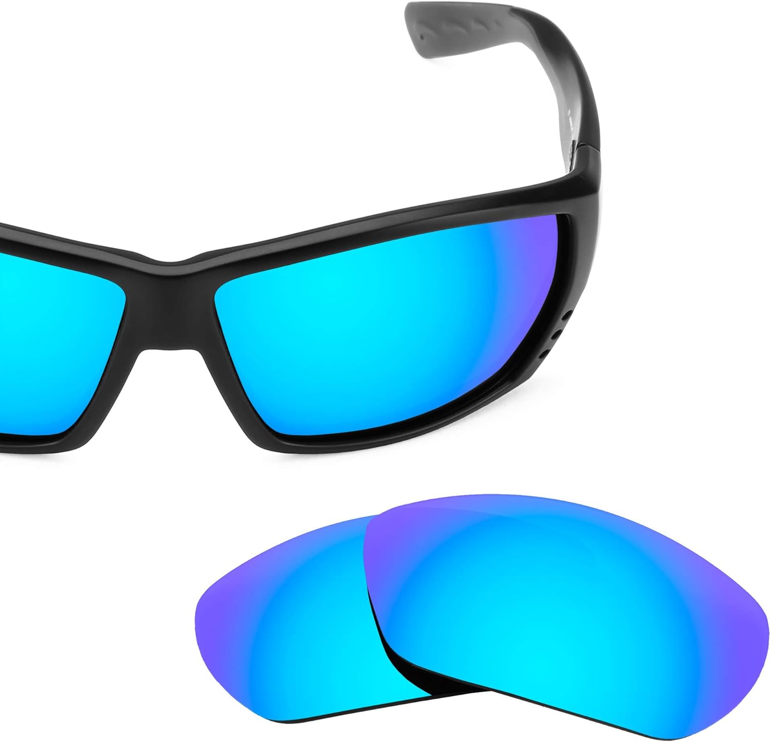 Revant Replacement Lenses for Costa Tuna Alley TA Sunglasses - Non-Polarized Mirrored Ice Blue