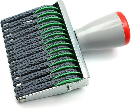 Miniatura 7 de Sellos de números de 14 dígitos numeración máquina de sellos numéricos Rodillo Sellos de goma personalizados Símbolo de rueda giratoria Sello de