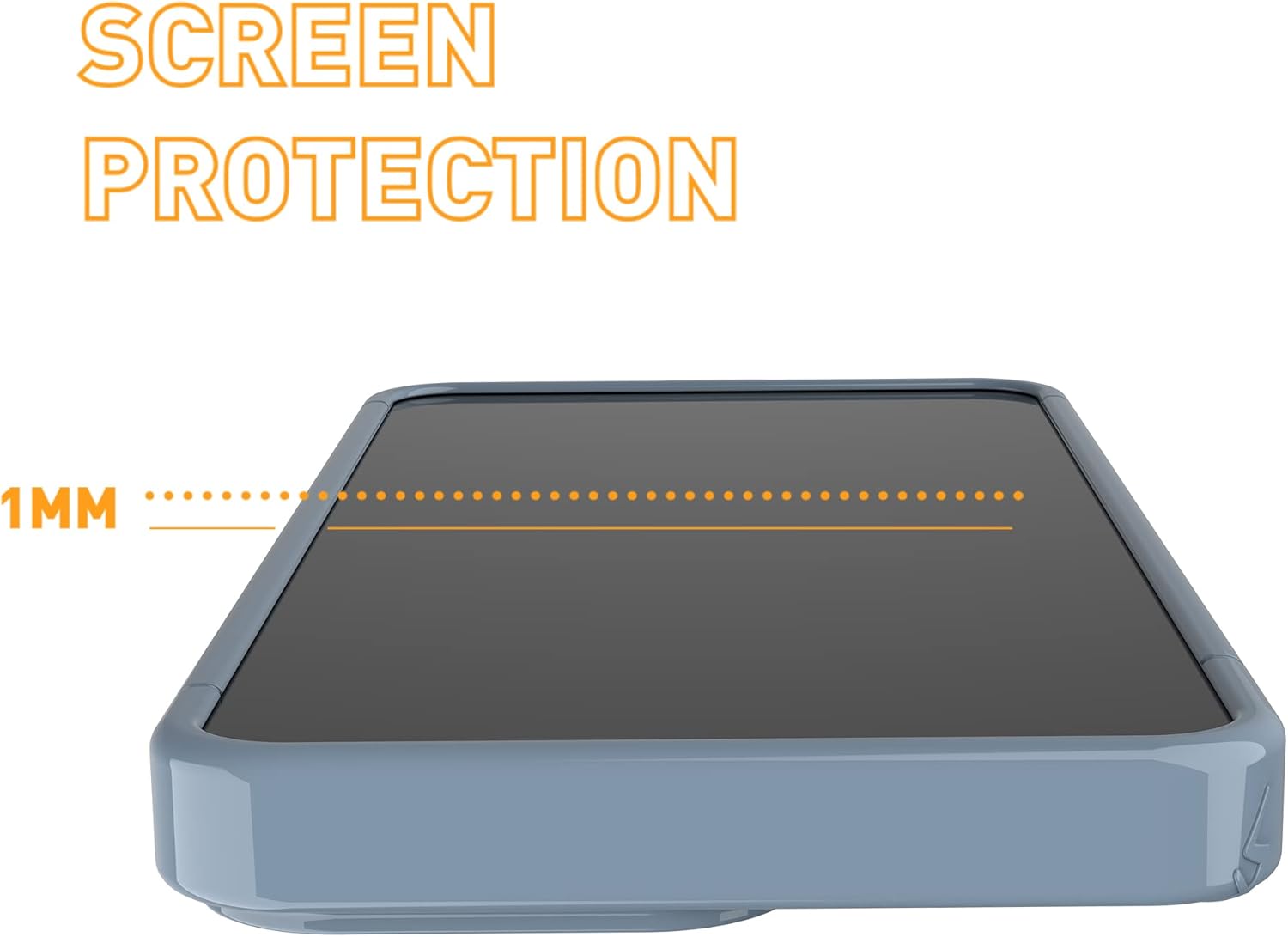 Armor Signature Case for iPhone 14/13 (Haze Blue with Orange Tape)