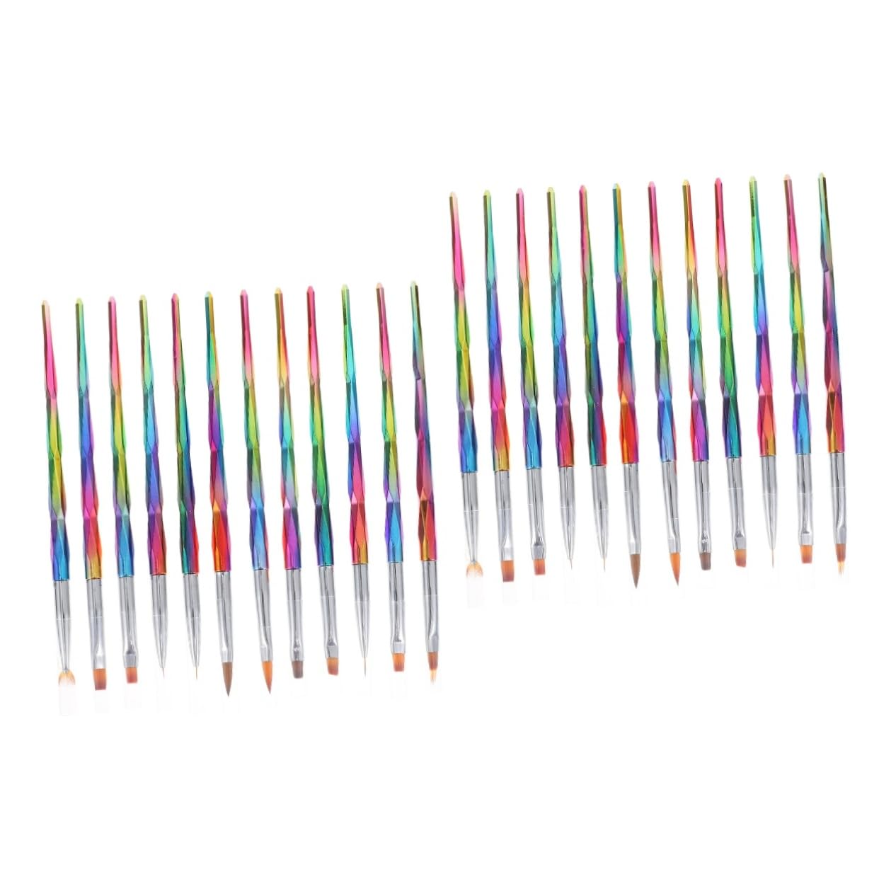Healeved 24pezzi Penne Per Nail Art Professionale Con Pennelli Per Manicure Strumenti Per Decorazione Unghie Creativo Per Estetiste e Principianti