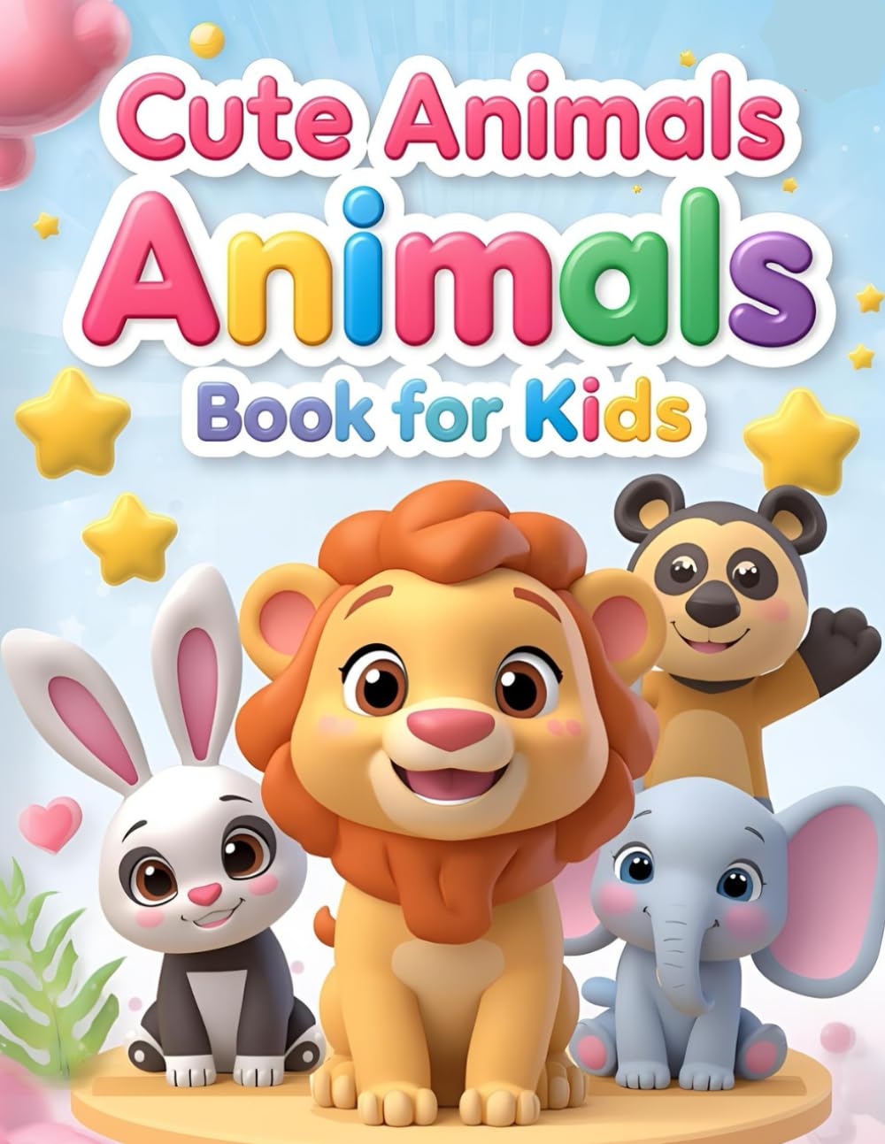Cute Animals Coloring Book for Kids:: Adorable Creatures to Color and Enjoy Simple, Fun, and Easy Animal Designs for Kids Ages 3–8