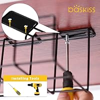 Vista 3 de Bandeja organizadora de cables debajo del escritorio, 2 paquetes