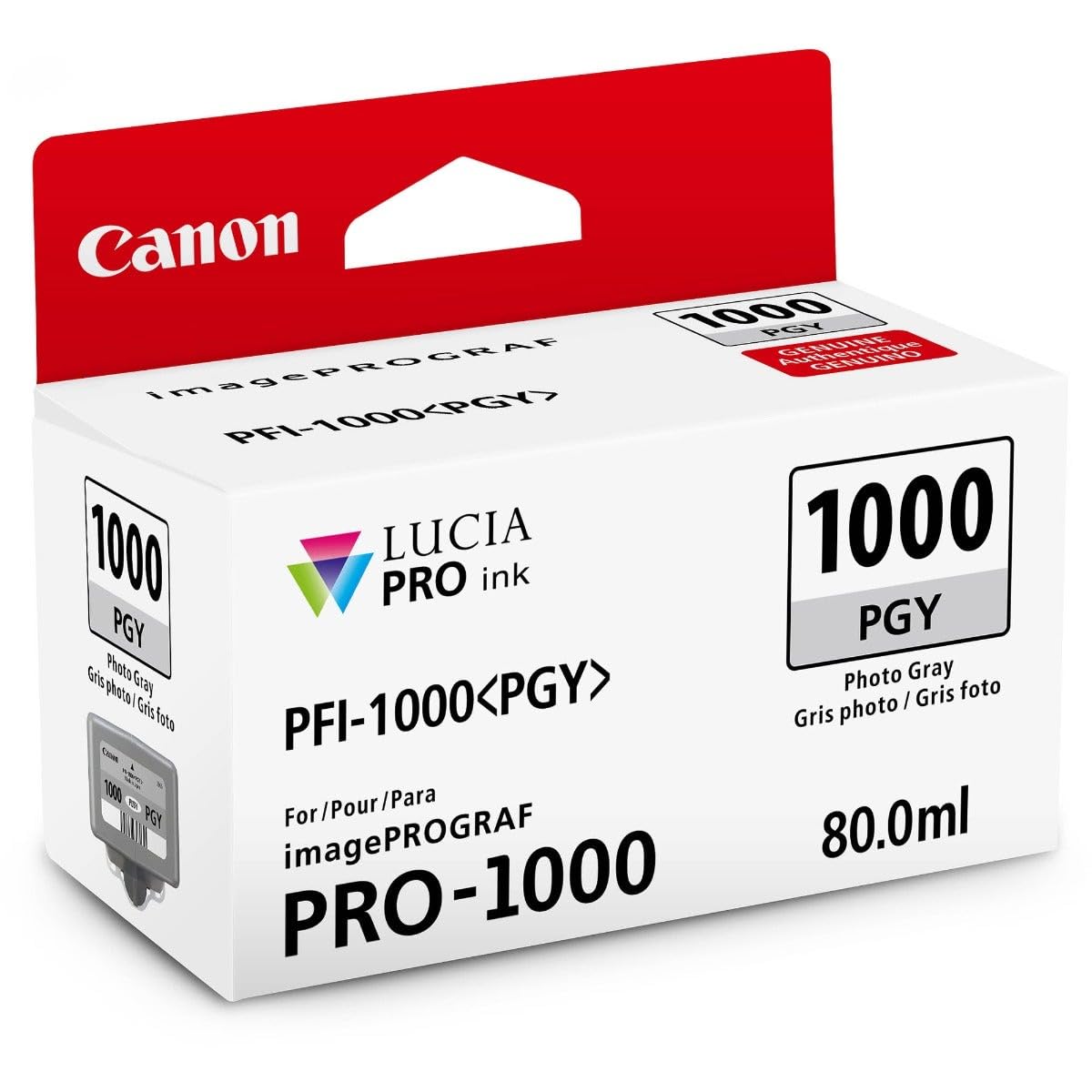 Canon PFI-1000 PGY Serbatoio Inchiostro, Grigio fotografico