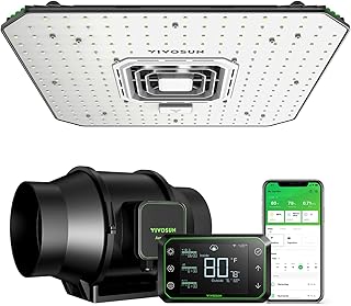 Sponsored Ad - VIVOSUN Smart Grow System with AeroLight A100 100W LED Grow Light with Circulation Fan, AeroZesh S4 4-inch ...