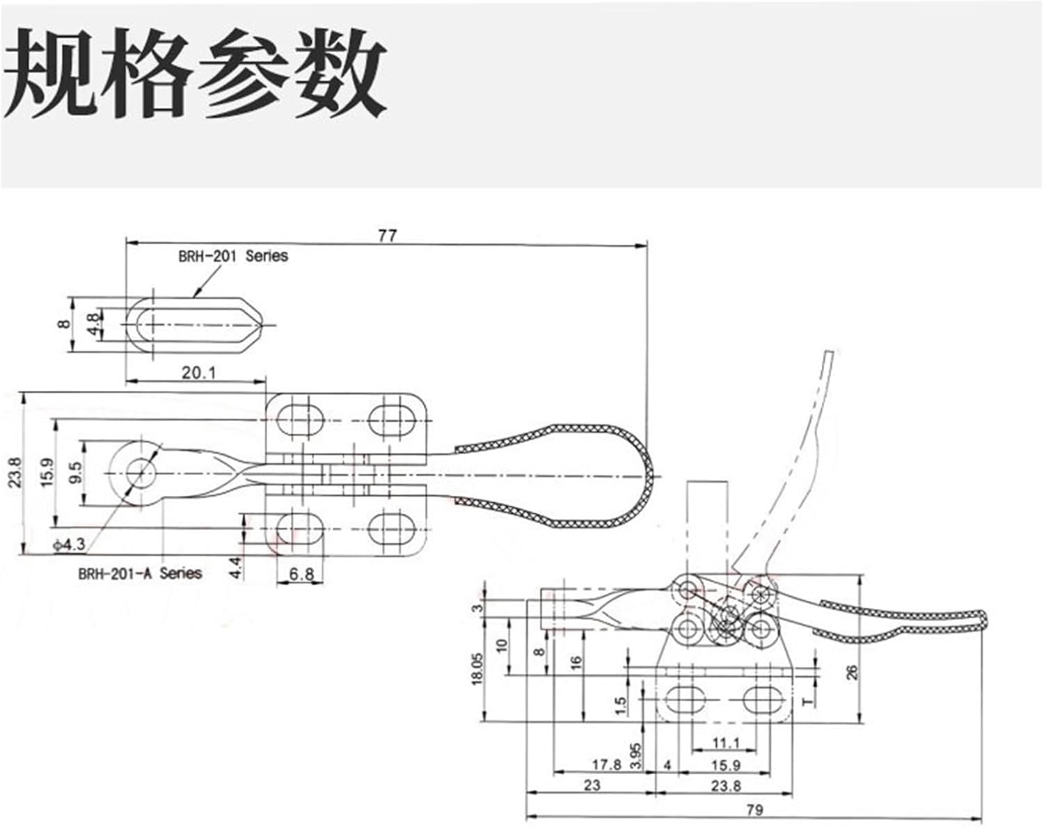 Horizontal 304 stainless steel fixture GH201SS 201B test fixture clamp quick fixture
